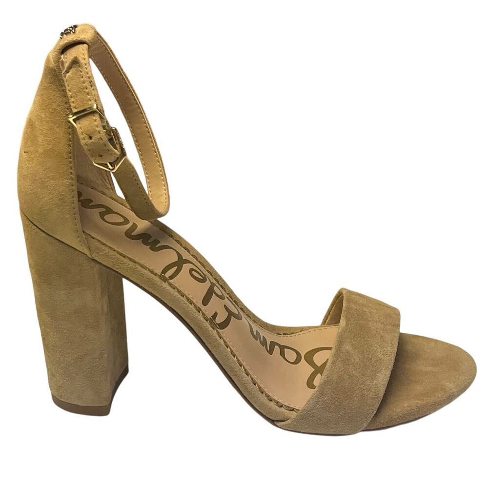 Sam Edelman Tan Suede Block Heel Sandals NWOT